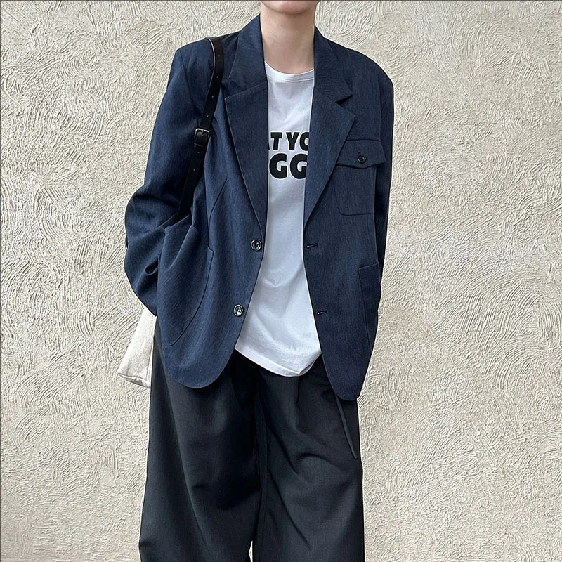 

Осенняя одежда 2025, новый повседневный костюм с накладными карманами, пальто, женский свободный пиджак с длинными рукавами, куртка