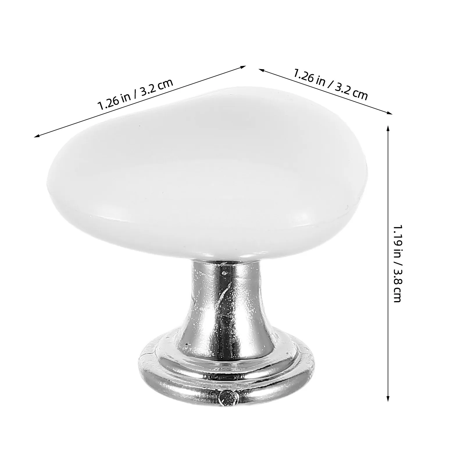 White Heart Shaped Toilet Tank Flush Button Universal Press Pusher Helper for Long Nail Users Decor Replacement Drawer Knob