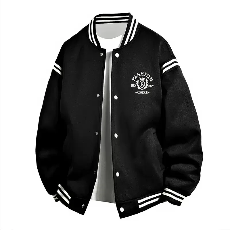 

Осень и весна, новая модная тенденция, американская винтажная бейсбольная куртка, мужская повседневная свободная спортивная куртка больших размеров, высококачественный пиджак