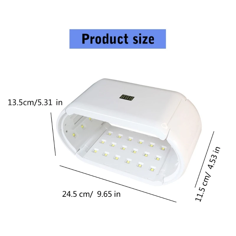 Versatile 96W UV Resin Lamp with Customizable Timer Fast Curing UV Light with Time Settings Practical Nails Accessories