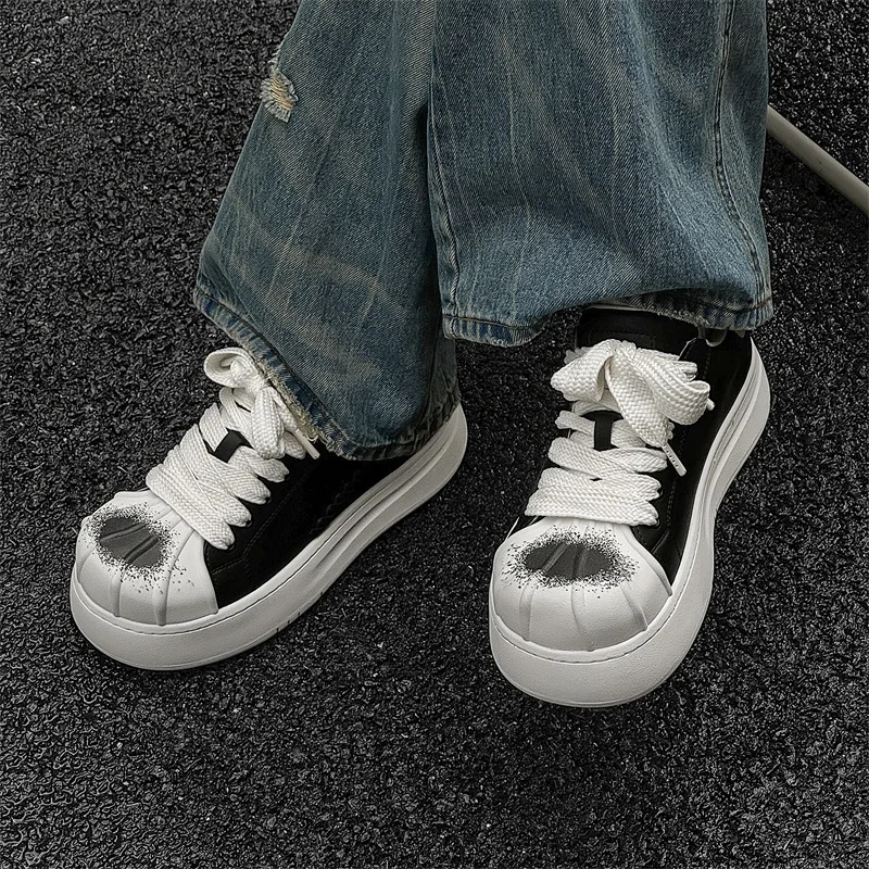 Unisex Sneakers Women Shoes for Men Tennis Vintage Y2K Quality Dirty Leather Punk Skateboard Shoes Couple Sports Casual Shoes