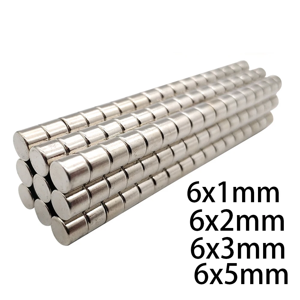 

N35 6x1 6x1.8 6x3 N52 Round Mini Magnet Super Strong Powerful Scooter Factory DIY Neodymium Scooter Magnets Search Magnetic
