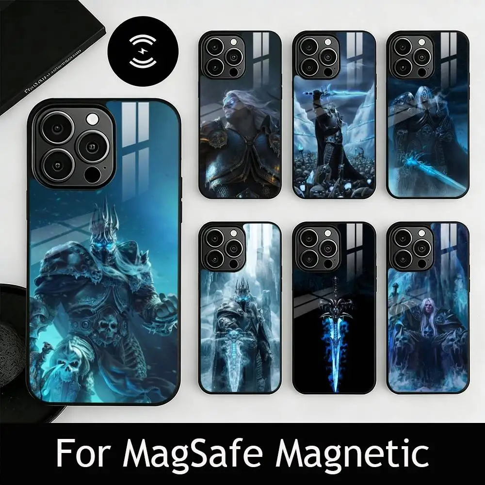 

WoW A-Arthas Menethil Phone Case For iPhone17,16,15,14,13,12,11 Plus,Pro Magnetic For Magsafe Wireless Charging