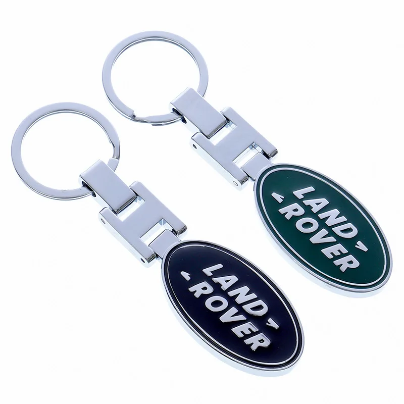 Metal Car Styling Keychain Key Rings For Land Rover Freelander Range Rover Velar Sport Discovery 2 Defender Auto Accessories