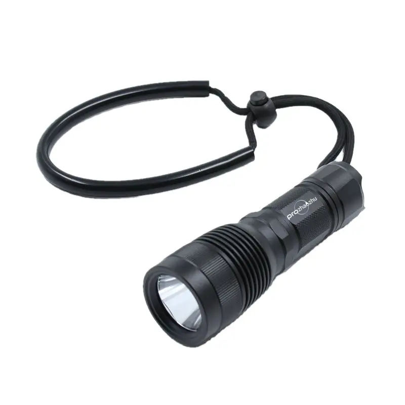 Kleine Led Duikzaklamp Ip68 150 Meter Onderwater Duiklantaarn 1000 Lumen 3aaa 18650 Draai Aan/Uit Back-Up Scuba Zaklamp