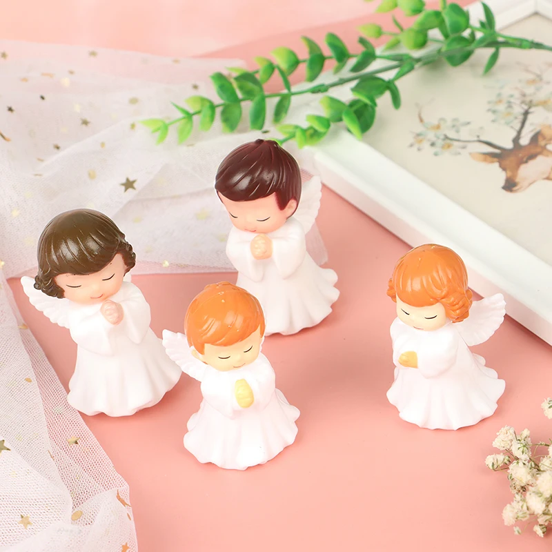 Angel Feather Wing Flag Cake Toppers for Wedding Birthday Party Cake Top Decor