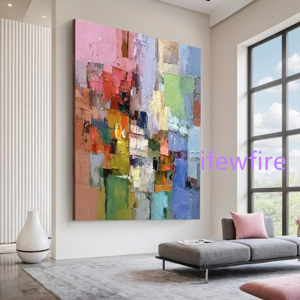 Modern Abstract Oil Painting on Canvas 100% Handmade Unique Wall Mural Art Picture for Living Room Decor Creative Image Artwork