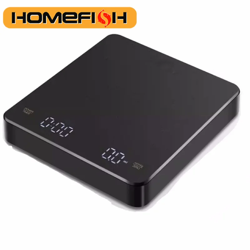 KC2 Digital Rechargeable Coffee Scale with Timer LED Screen Espresso USB 0.1g to 3kg High Accuracy Measuring Kitchen Scale image 2