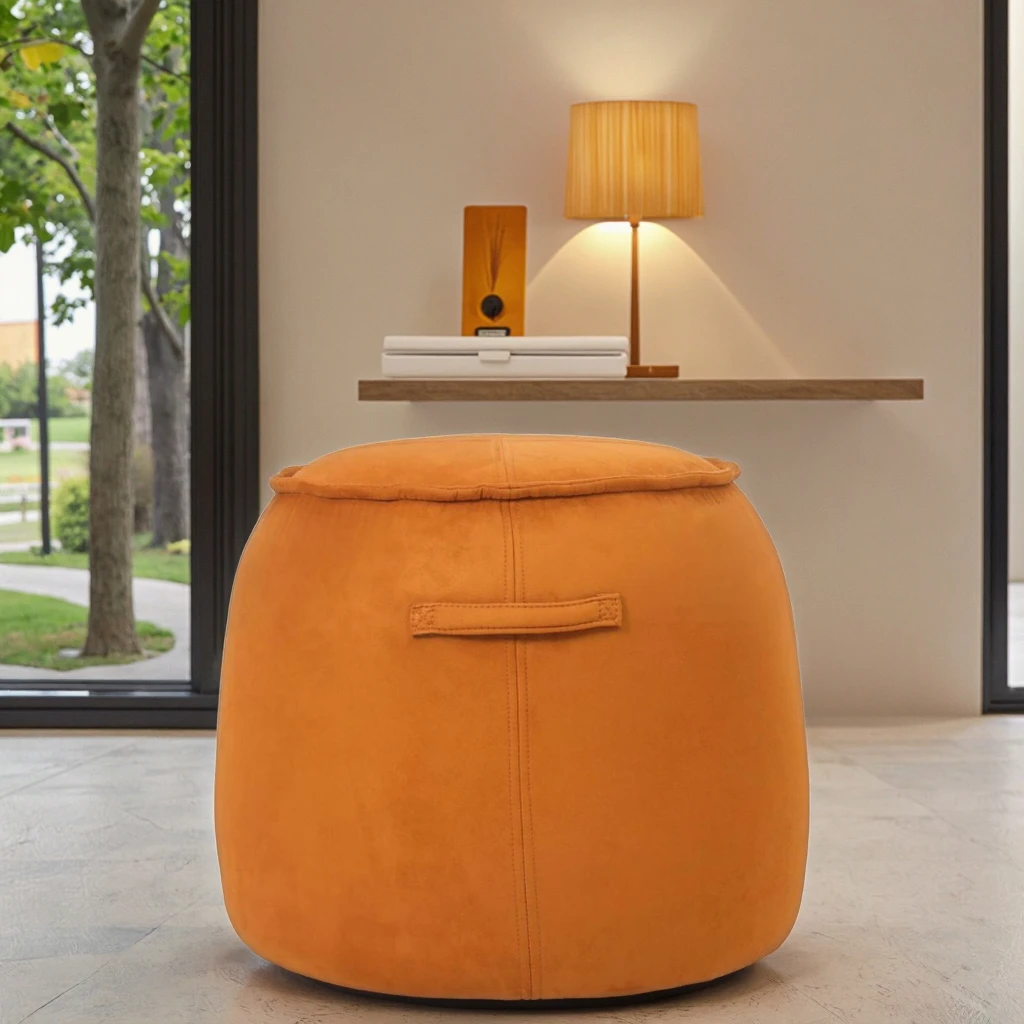 Factory Wholesale Modern Hotel Entry Bedroom Use Simple Design Soft Seating Fabric Ottoman Footrest Stool