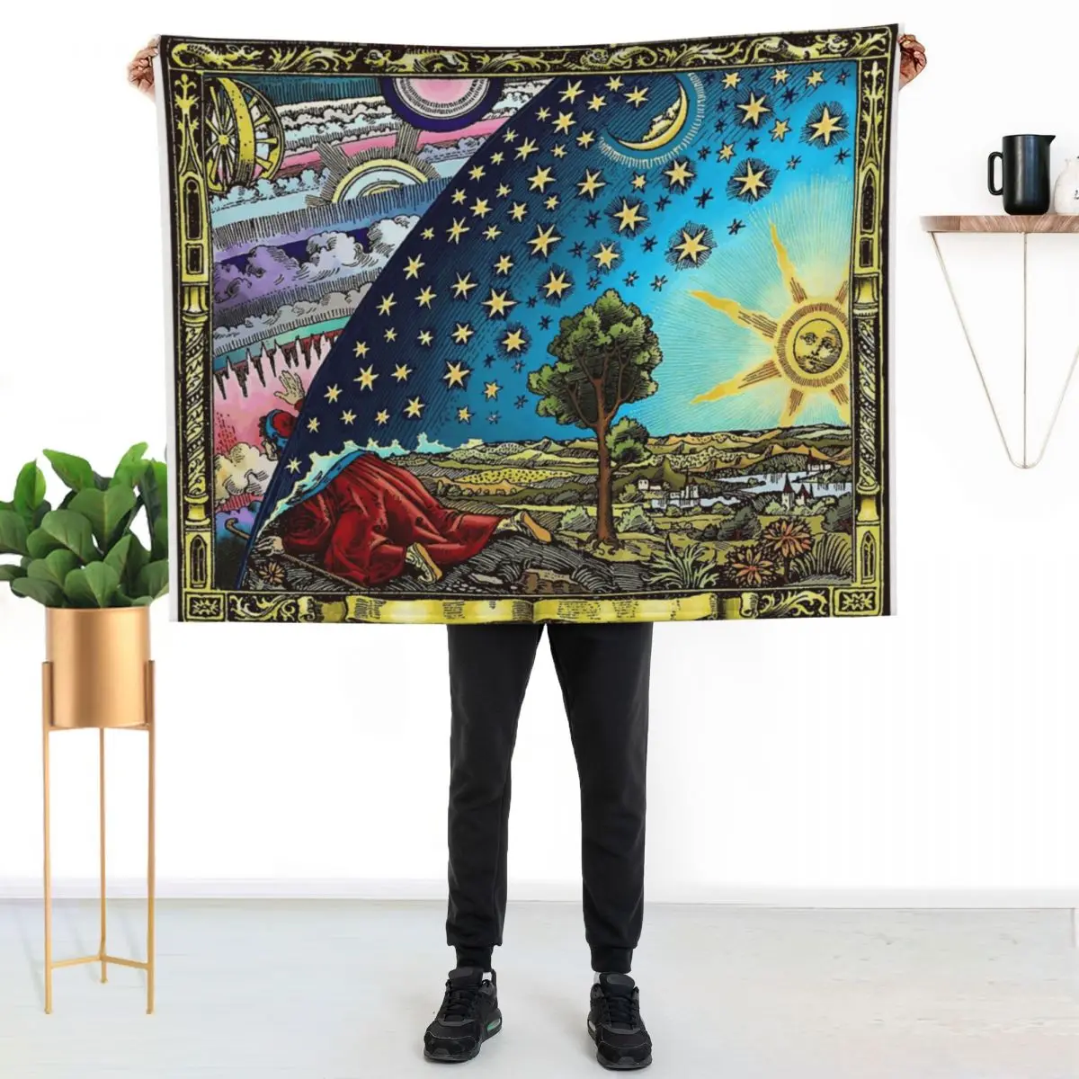 Flammarion Engraving Flat Earth Throw Blanket manga Decorative Beds Thermals For Travel For Sofa Thin Thin Blankets