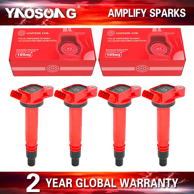 4PCS Ignition coil plug for Toyota Auris Corolla Axio Porte Probox Ractis Sienta Spade Scion iQ 1.3L L4 9091902257 90919-02257