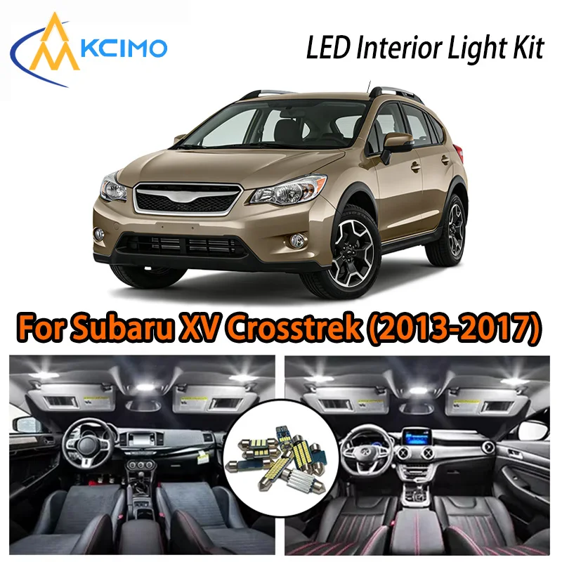 

Высокопроизводительные двухцветные светодиодные внутренние светильники для Subaru XV Crosstrek (2013-201), высокое качество, два цвета на выбор