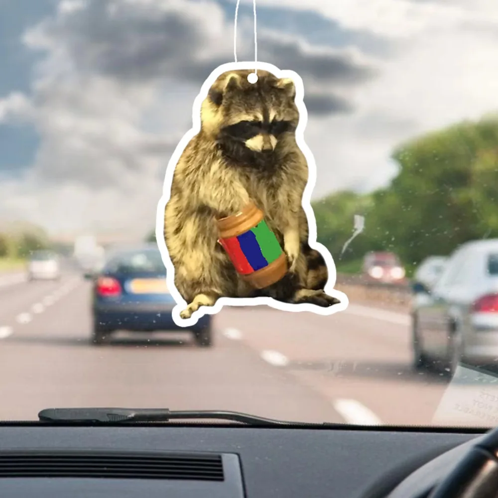 

Автомобильная вешалка с ароматом енота - озорный дизайн Bandit, подвеска в зеркале, стойкий аромат