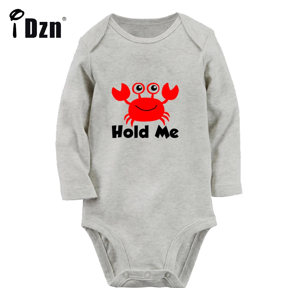 Hold Me Baby Boys Fun Animal Rompers Baby Girls Cute Little Crab Bodysuit Infant Long Sleeves Jumpsuit Newborn Soft Clothes image 4