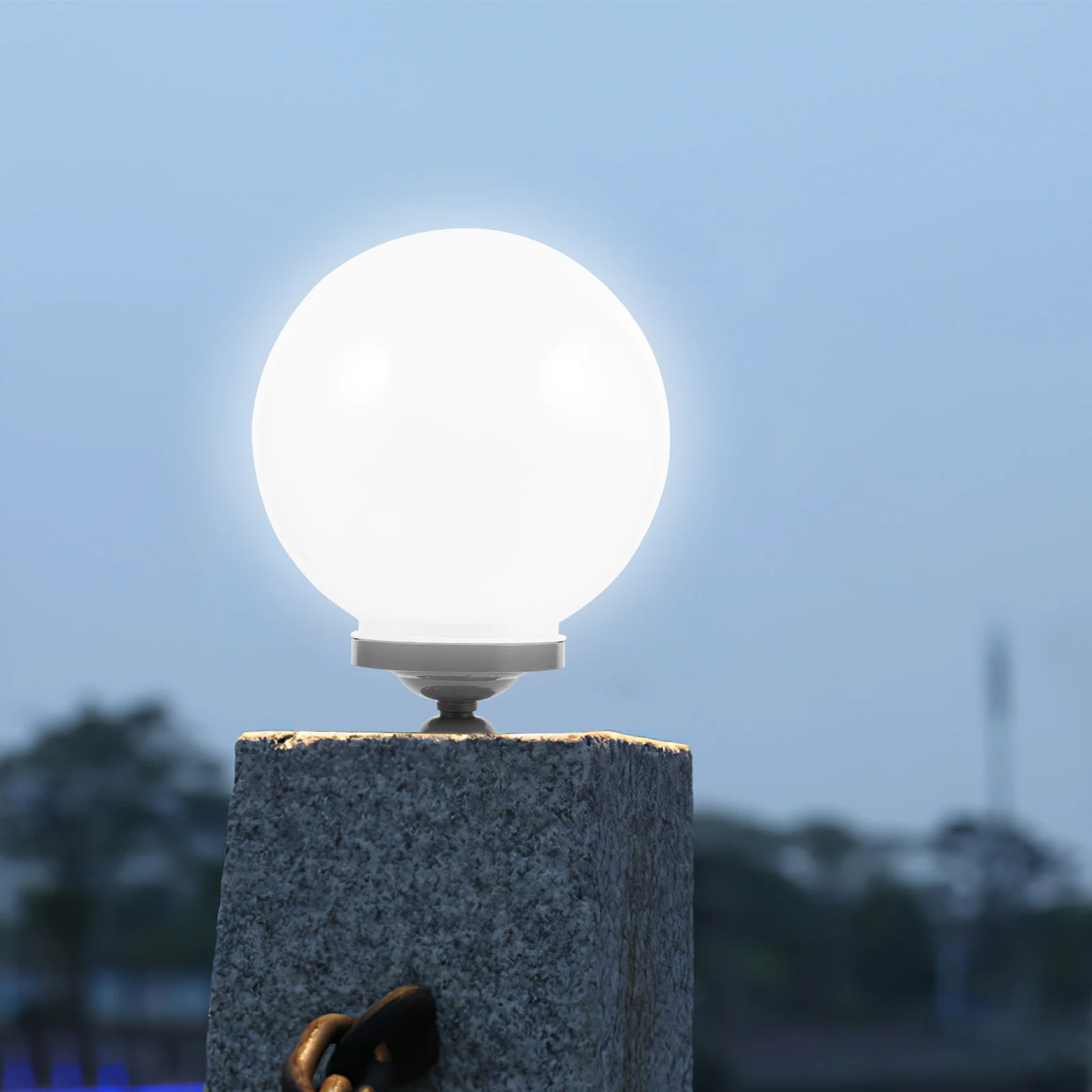 

1 set Garden Decorative Lamp Shade Acrylic Outdoor Light Cover For Yard Patio Decking Post Lights Waterproof Replacement Globe