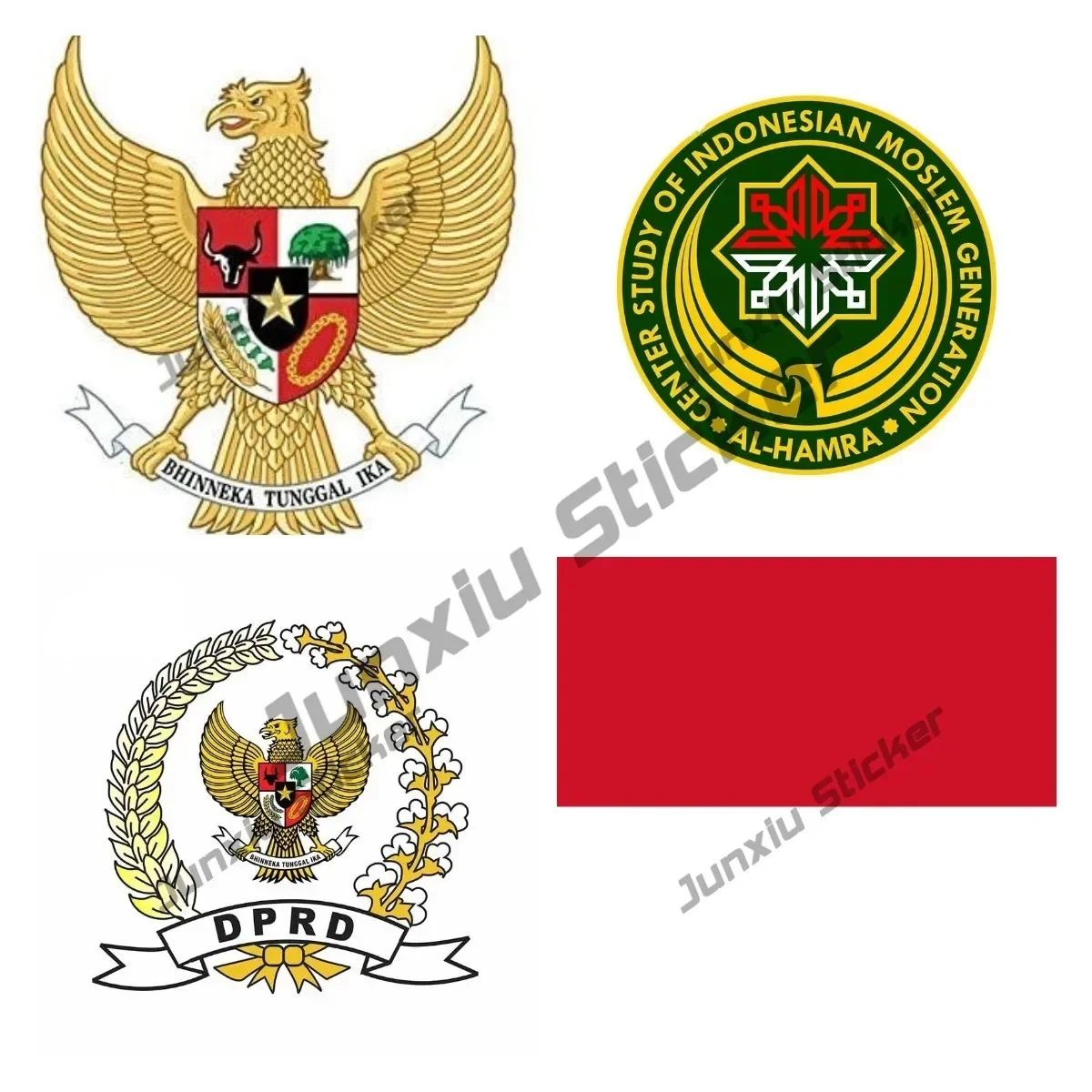 Indonesian National Emblem Sticker Vinyl Decal Indonesia IDN Sticker Car Accessories for Car Truck Window Camper Bumper KK13cm