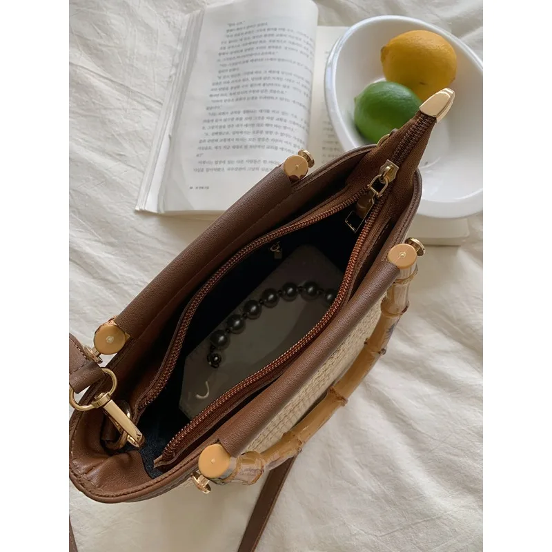 2025 Nova bolsa feminina pequena de tecido – bolsa crossbody de verão e balde portátil |   Bolsa feminina texturizada estilo único mini moda