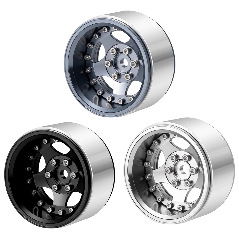 MIBIDAO 4 قطعة 2.2 بوصة 30 مللي متر سبائك الألومنيوم Beadlock جنوط عجلات محور ل محوري RBX10 الشبح TRX-4 1/10 RC الزاحف سيارة ترقية أجزاء #2