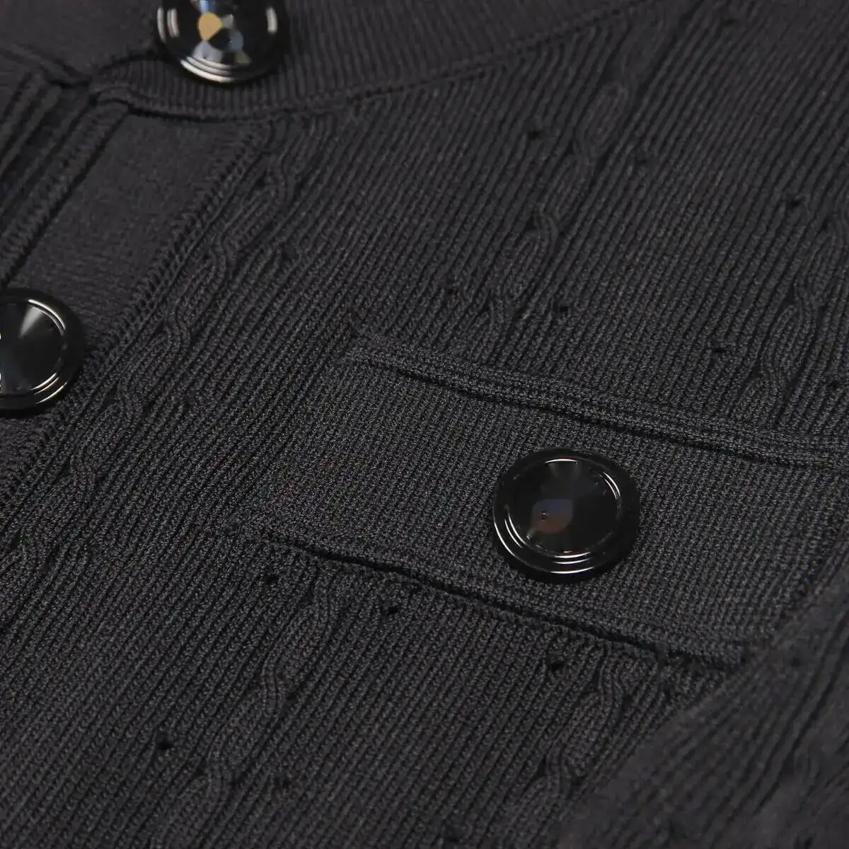 Marque Designer luxe à manches courtes longues robes tricotées femmes été automne simple boutonnage crayon soirée robe de bal tricots