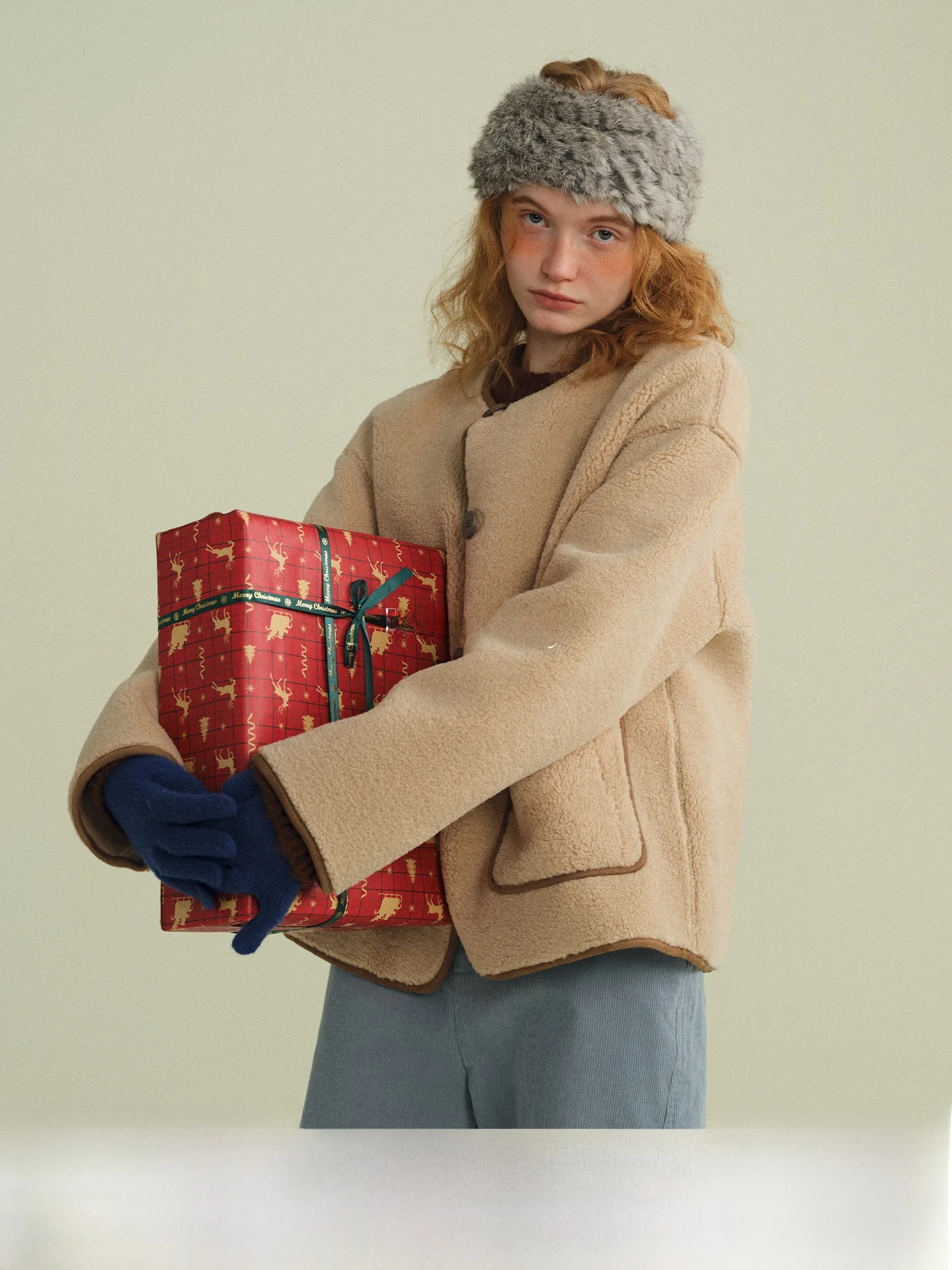 

Мягкая женская верхняя одежда Rina Berry из овечьей шерсти с круглым вырезом, повседневный дизайн, простой крой, для осени и зимы, в стиле колор-блок