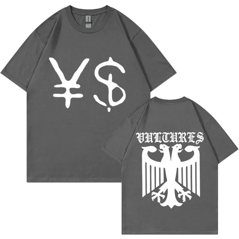 Kanye West Ye Ty Dolla Sign YS Vultures T Shirt Men's Women Vintage Hip Hop Rap T Shirts High Quality Cotton Fashion T-shirt Y2K image 3