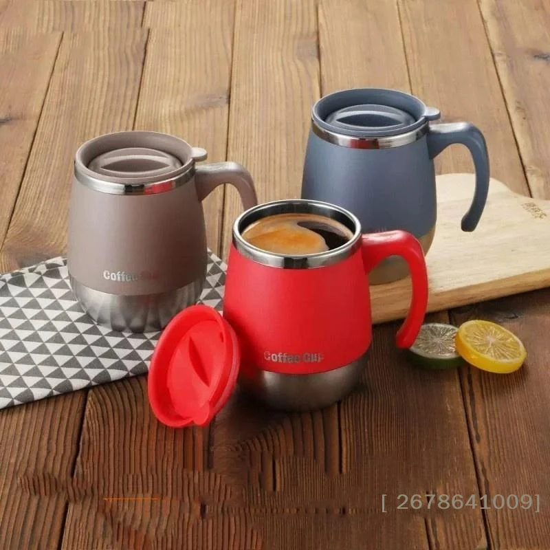 ⚑Stainless Steel Thermal Mug, Slider Insulated Cup With Handle For Hot Cold Drinks For Home Office Outdoor Camping Birthday