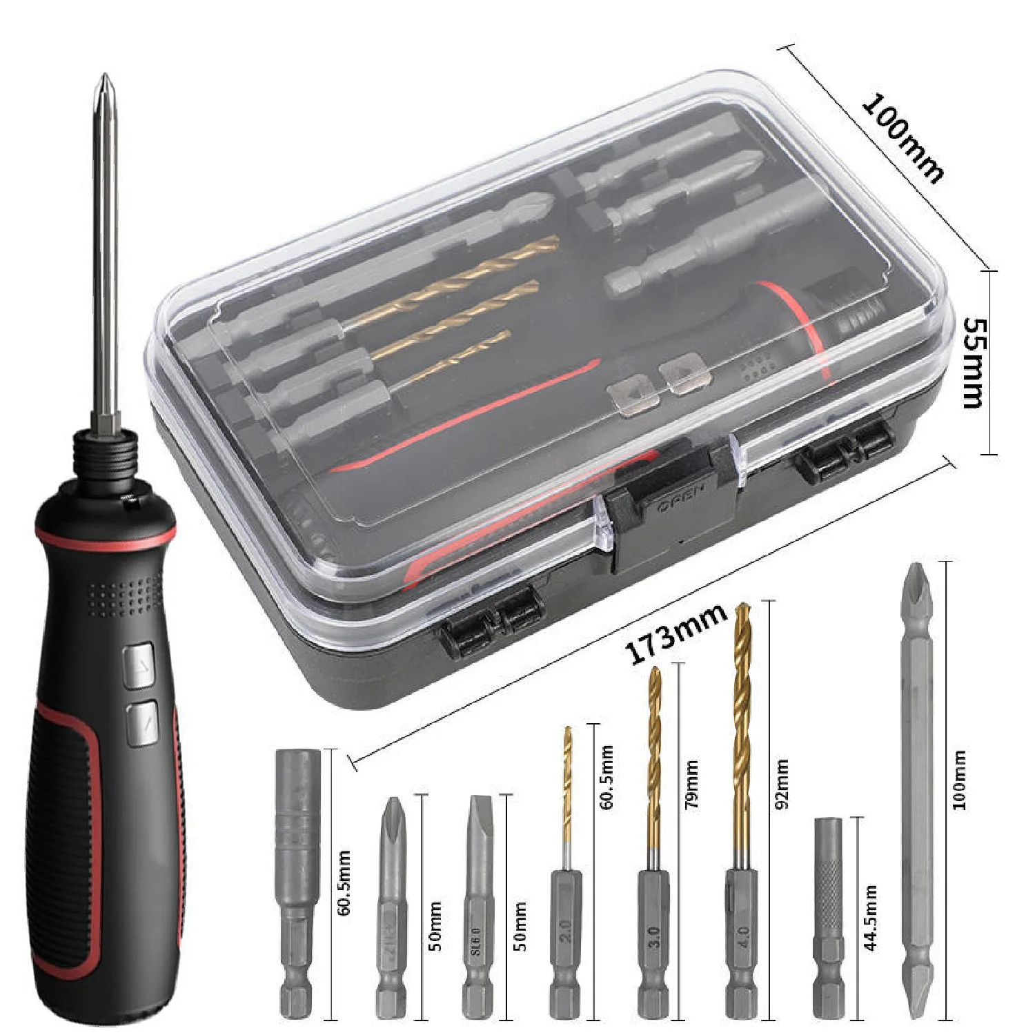 5N.m the Best Brushless Cordless Screwdriver Electric Screwdriver Drill Built-in 2000mAh Li-on Battery Easy Install or Remove