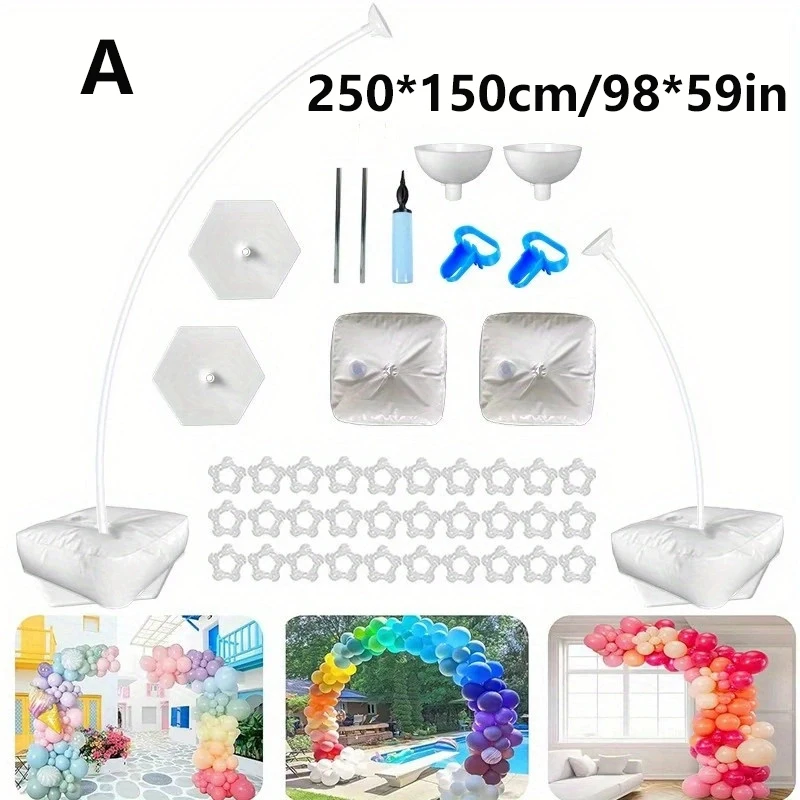 

Balloon Arch Set Balloon Column Stand with Water Filled Base Free Diy Shapes with Ease Idea for Baby Showers