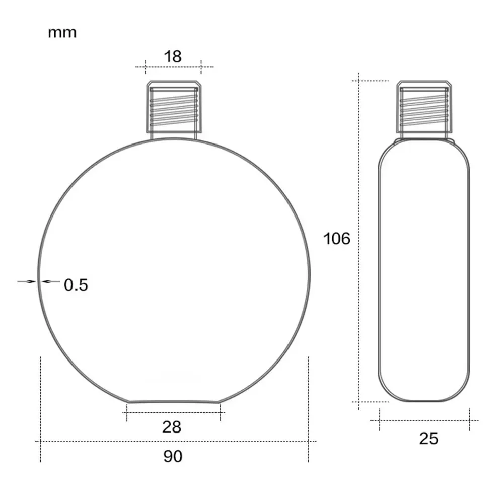 150ml Outdoor Pure Ti Hip Flask Set Flat Bottle With Funnel For Camping Hiking Picnics Small Hip Flask Bottles Set Accessories