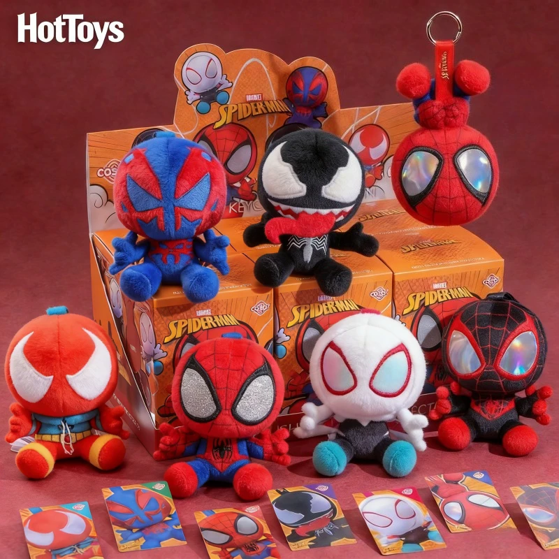 

2026 HotToys Spider-Man COSBI Plush Blind Box Marvel Venom Action Figure Trendy Collection Toy Doll Surprise Box For Fans Gift