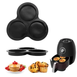 Air Fryer Accessories,Non-Stick Muffin Pans Egg Pans for baking,Air Fryer Egg Molds,Pancake Mold,Hamburger Bun Pan, 9 inch