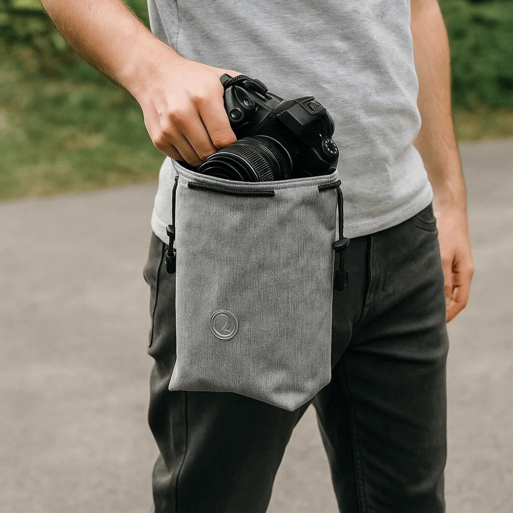 

Waterproof Digital Camera Bag Professional Dustproof Drawstring Case with Drawstring Nylon SLR Storage Pouch Outdoor Photography