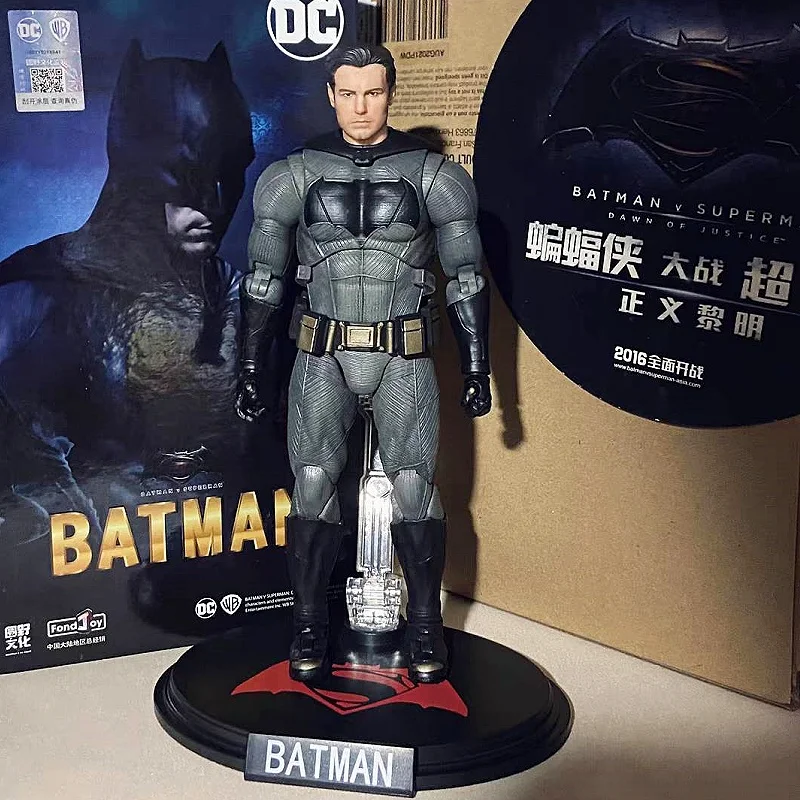 Original Fondjoy Toy Big Ben Batman Figure Batman Movie Bvs Light Armor Batman Figure Dc Multiverse Figure Movable Birthday Gift