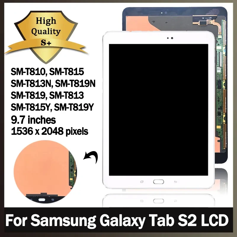 

9.7" AMOLED T810 T815 Display For Samsung Tab S2 T810 T815 T813 T819 LCD Display Touch Screen Assembly Panel Replacement