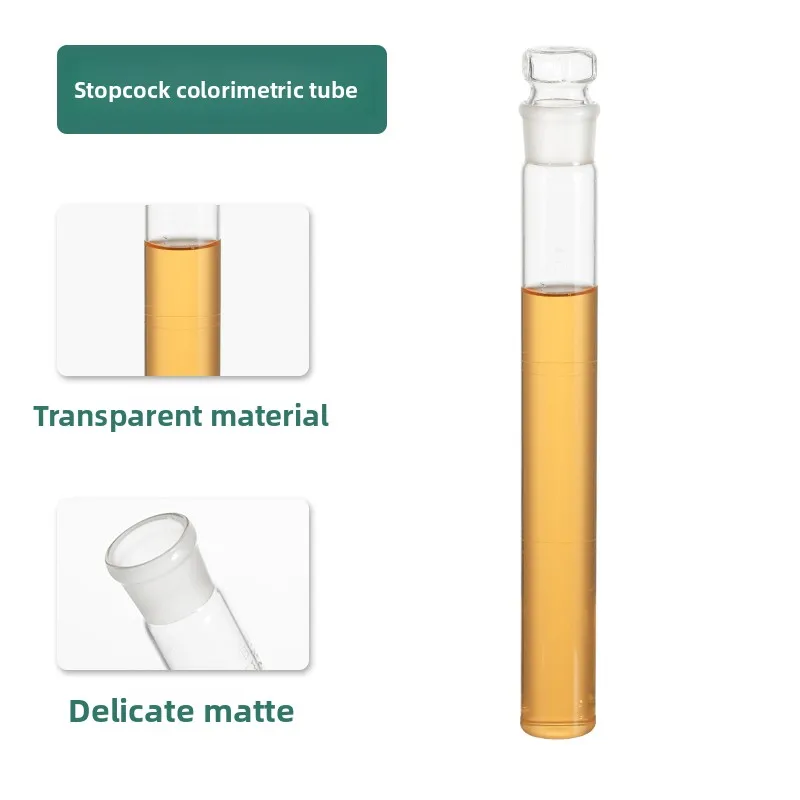 50ml Glass Stopper Colorimetric Tube Nesslers Tube 6pcs 12pcs Transparent Test Tube