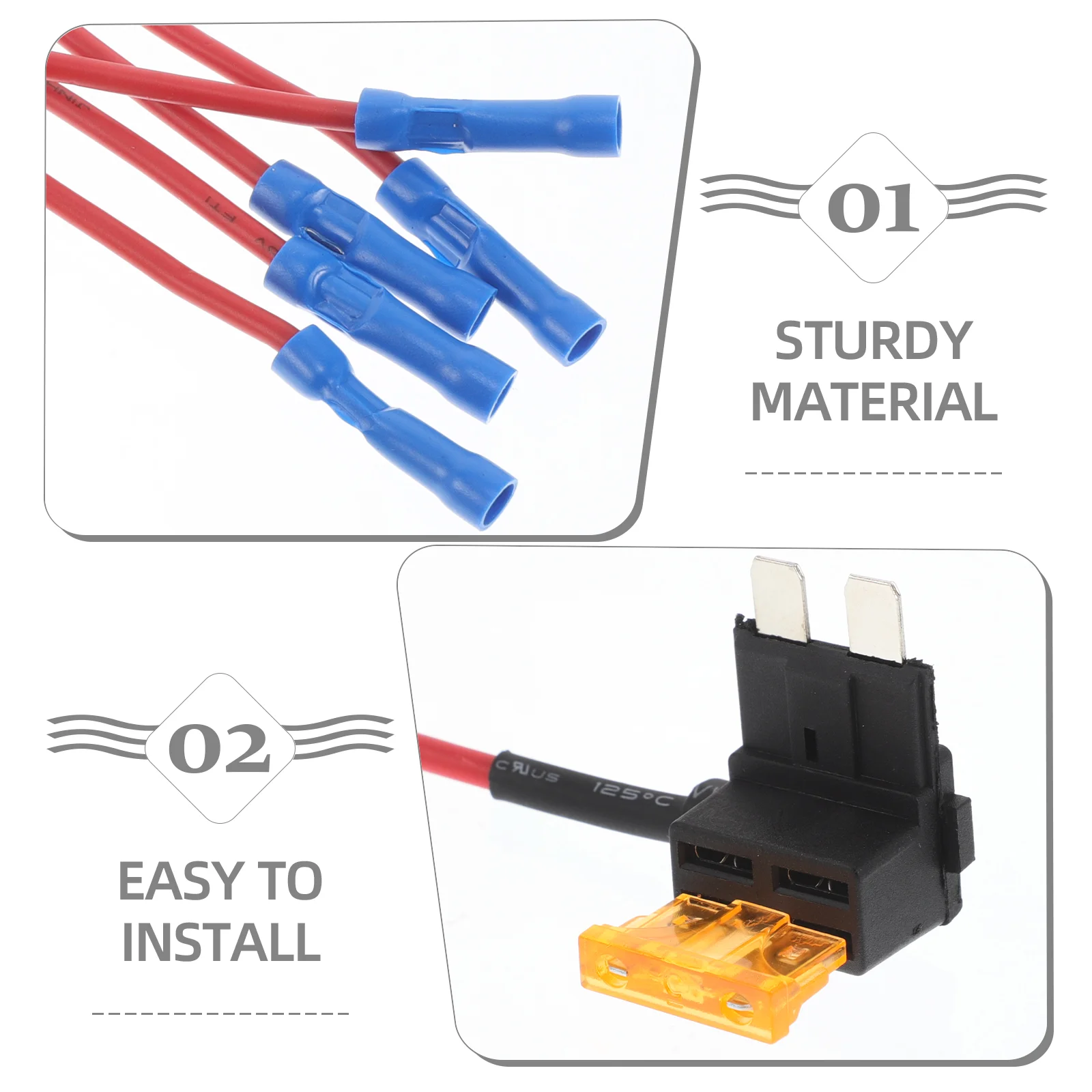 5 Pcs Connector Insurance Power Socket Switches Plastic Fuse Distribution Block