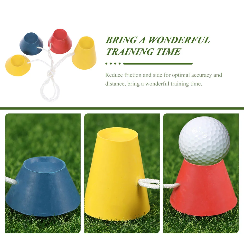 16 Pcs Rubber Ball Seat Golf Tee Tees Height Adjustable Tea T-shirt for Balls Golfs Holders Accessories Durable Golfing