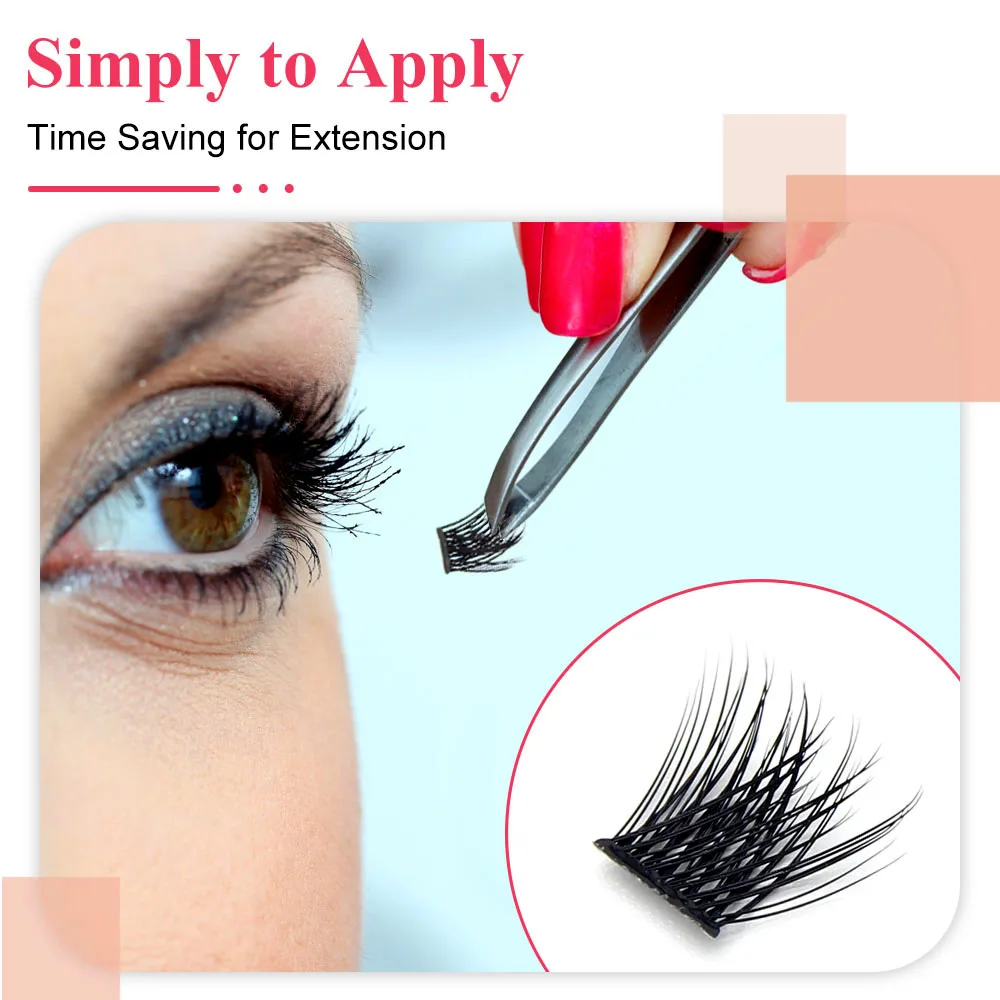 Moonlily 3D-Wimpernverlängerung aus Seide, lose segmentierte DIY-Cluster-Falsche Wimpern, superweicher, natürlicher Stil, persönliches Make-up, Zilien – Detail 9