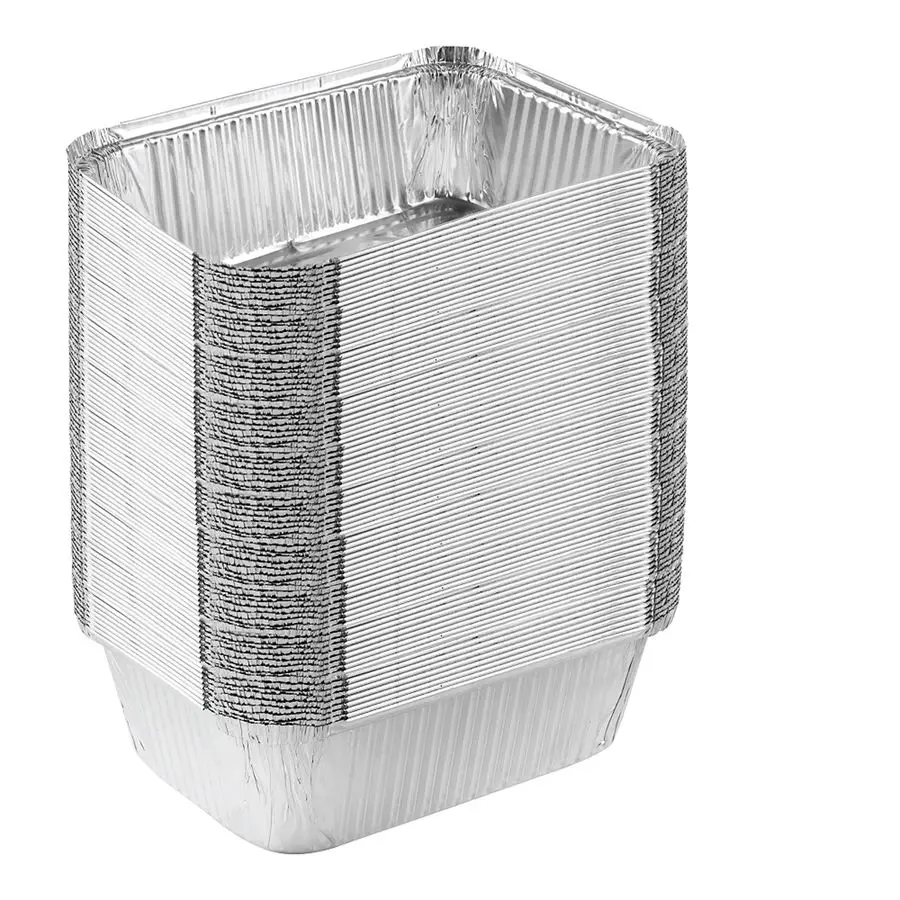 

Одноразовые алюминиевые формы для выпечки на вынос, 5 фунтов, 7 x 10 x 3 дюйма, идеально подходят для выпечки тортов, брауни, хлеба