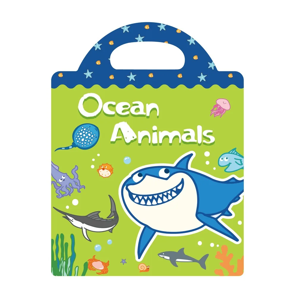 Educational Jelly Sticker Books Reusable Waterproof Scene Quiet Stickers Matching Game Washable Cartoon Sticker Book for DIY