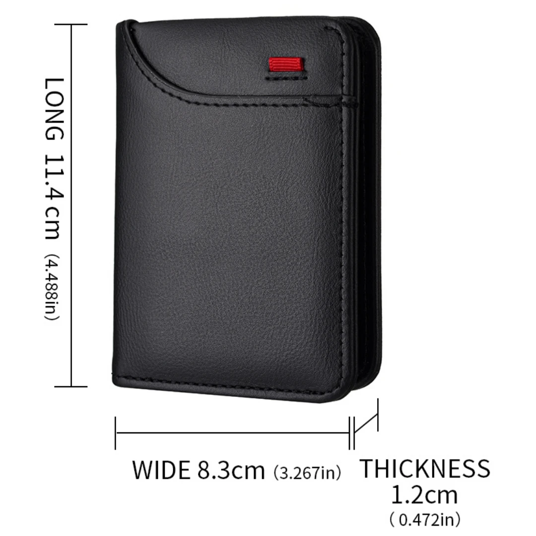 1pc Herren Minimalismus Pu Leder Kreditkarten geldbörse, Herrenmode weichen dünnen ID-Karten halter, schlanke kleine Karten etuis Inhaber – Detail 2
