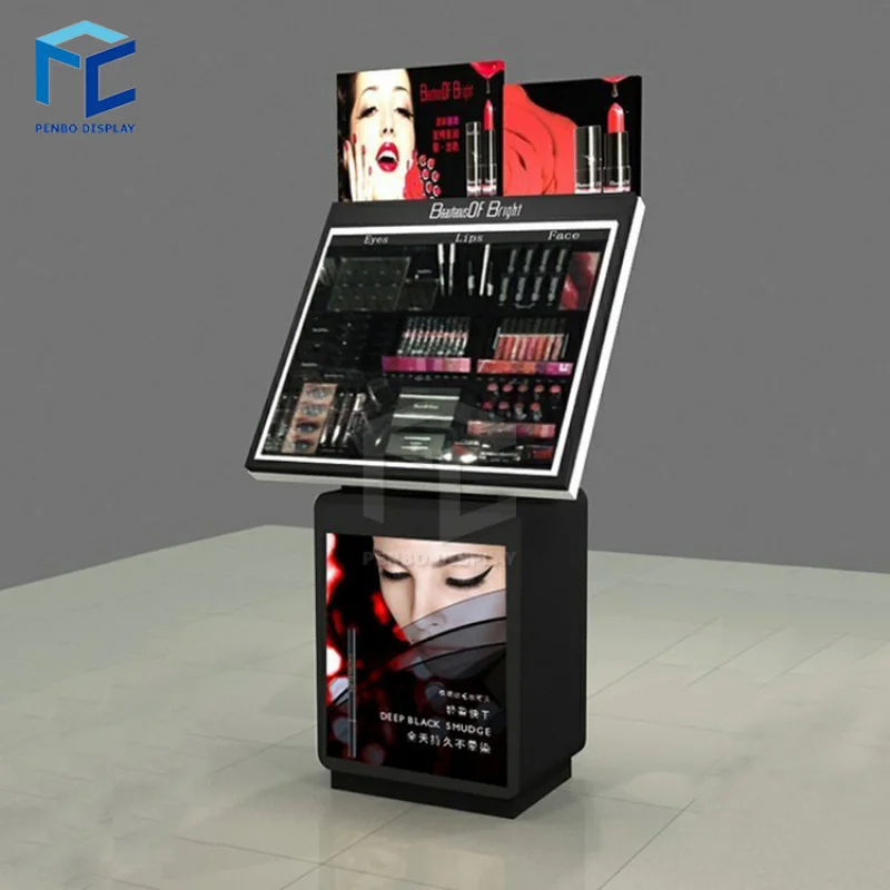 2025Customized. Customized Professional Makeup Display Stand Store Makeup Up Display Stand Retail Cosmetic Floor Standin