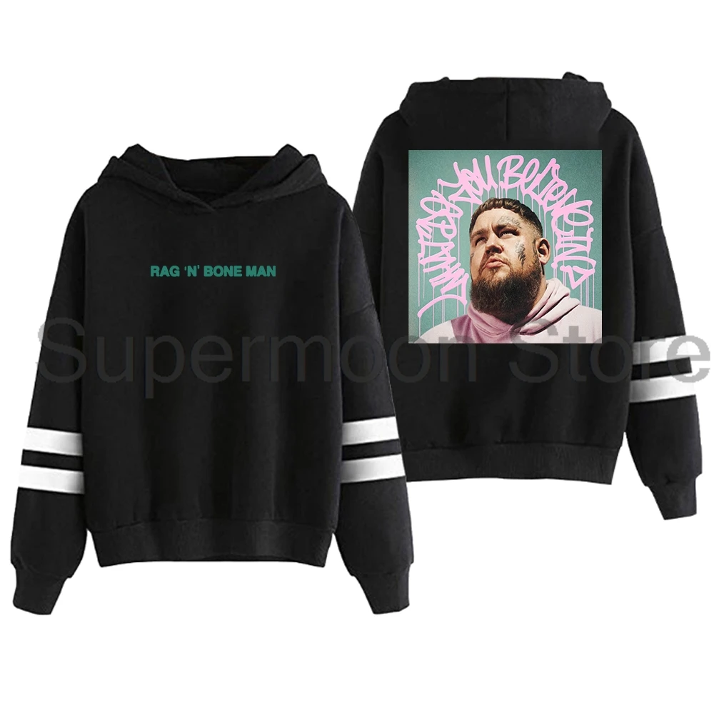 Rag'n'Bone Man What Do You Believe In Tour Hoodie Pocketless Parallel Bars Sleeve Streetwear Women Men Hooded Sweatshirts