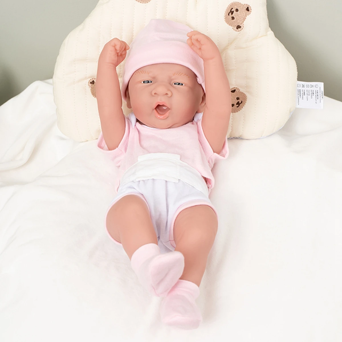 ตุ๊กตา Reborn ขนาด 35 ซม. ตุ๊กตา Reborn น่ารักทำจากไวนิลสำหรับเด็กผู้หญิง ตุ๊กตา Bebe น่ารัก ตุ๊กตาไวนิลเนื้อนุ่มทั้งตัวสำหรับเด็กผู้ชายและเด็กผู้หญิง ของเล่น Bebes Reborn ของขวัญ