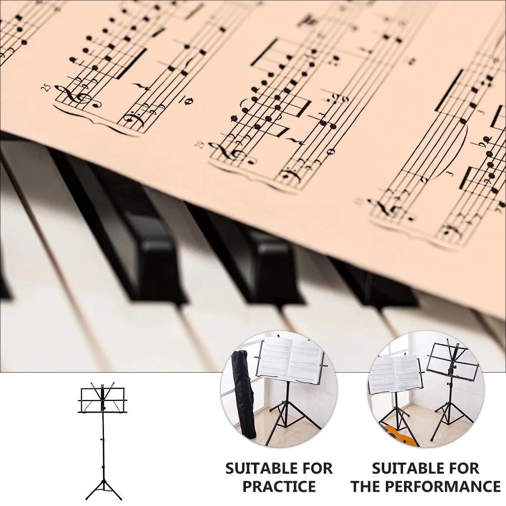 

Music Stand Height Adjustable Foldable Stainless Steel Desktop Book Portable for Travel Iron Holder