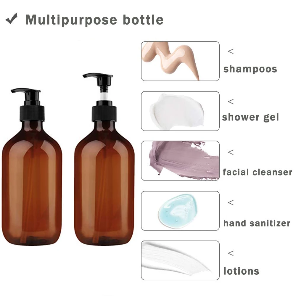 150ML 300ML 500ML Empty Bath Pump Bottle ​Bathroom Portable Soap Dispensers Refillable Lotion Shampoo Shower Gel Soap Container