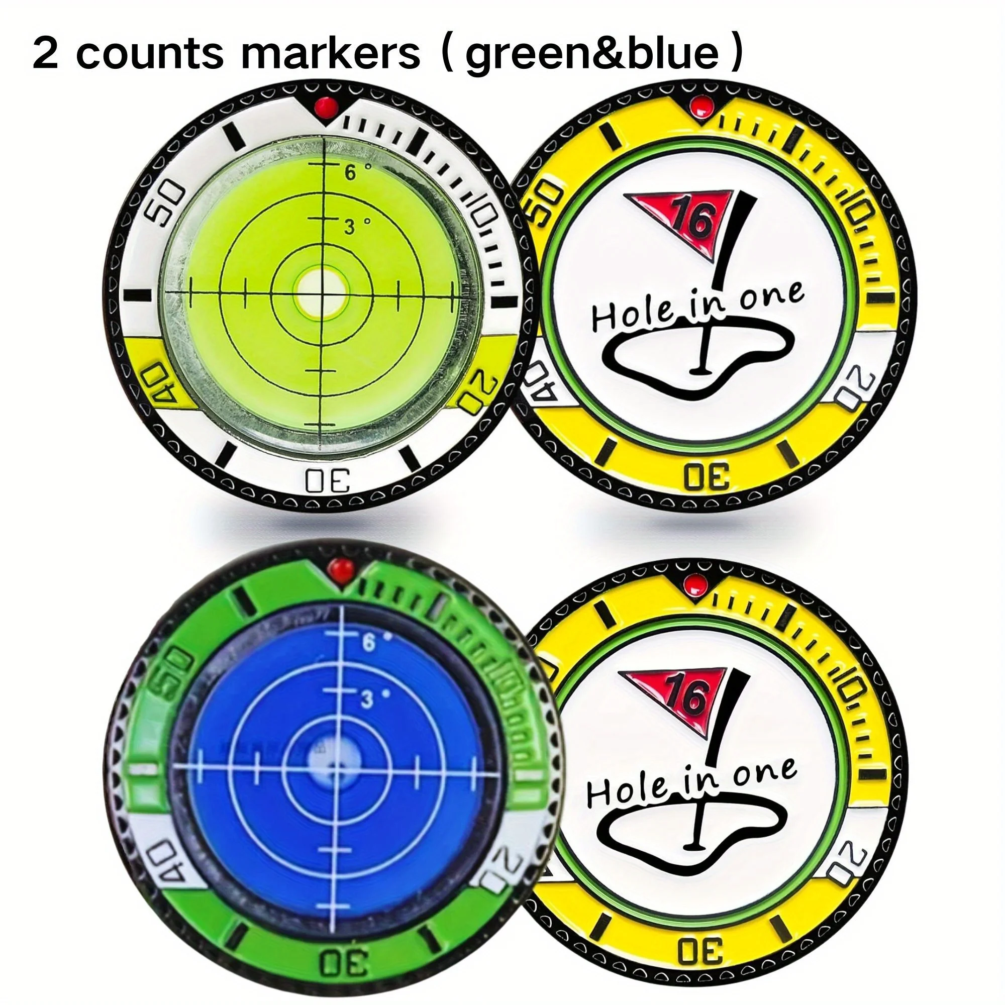 Golf Ball Marker for Putting Green Golf  Accessories Gadgets Gifts  Men Women Green Reader with High Precision Reading Aid Slope