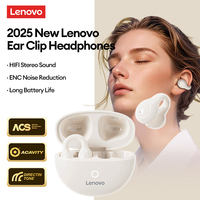 New Lenovo LP25 OWS Wireless Bluetooth Ear Clip Headphones Long Battery Life Gaming Headset HIFI Surround Sound Earbuds With Mic