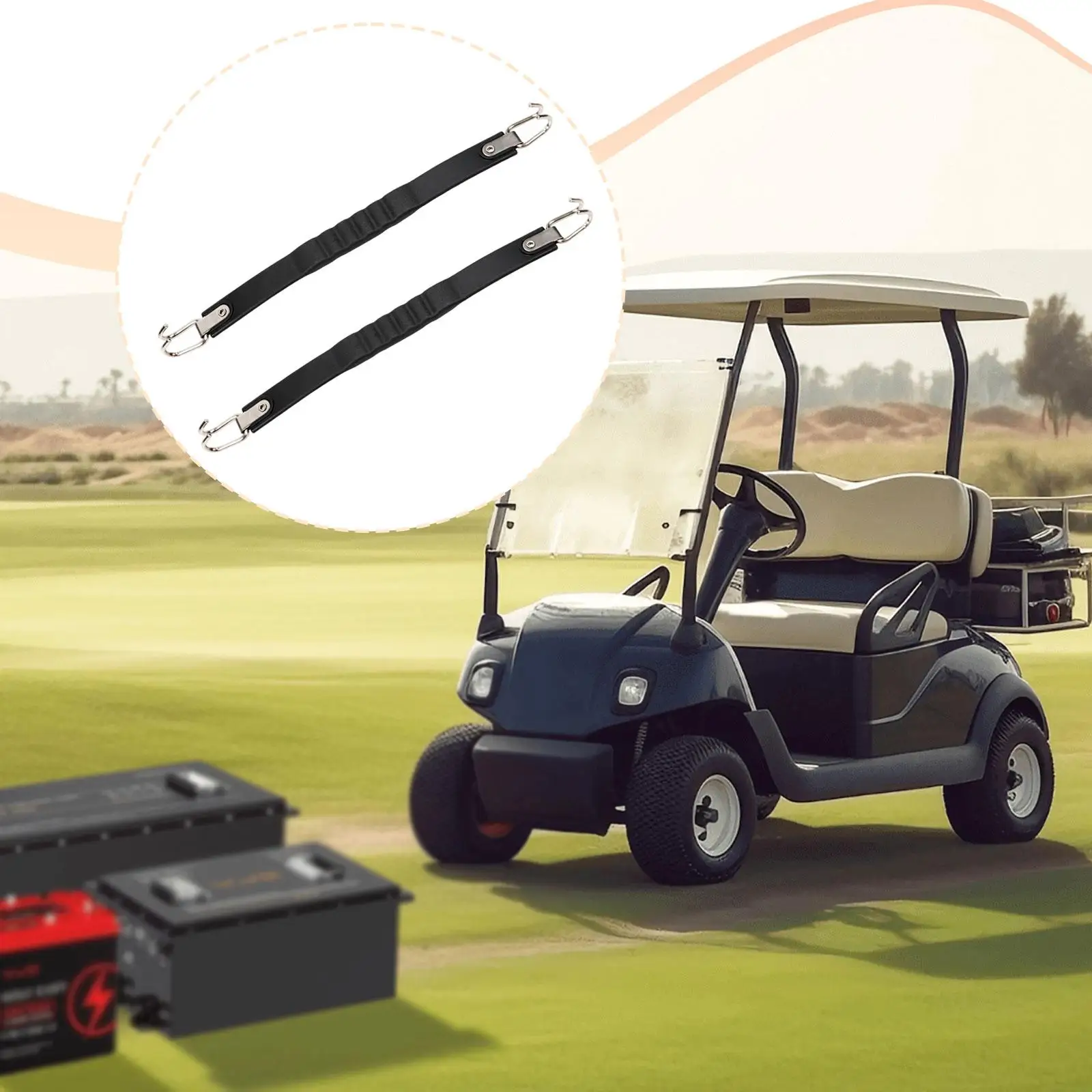 

Universal Lifting Straps for Golf Cart Battery Nonslip Carry Handle Lightweight for Golf Pouch Bag Universal Golf Cart Accessory