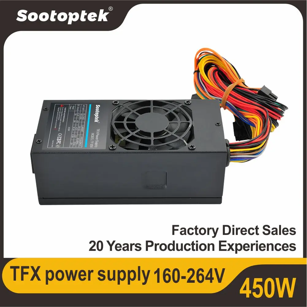 Fonte de alimentação larga 80 do pc da tensão 450-160 v de tfx 264 w mais o fã de bronze do interruptor 8cm para o caso de tfx